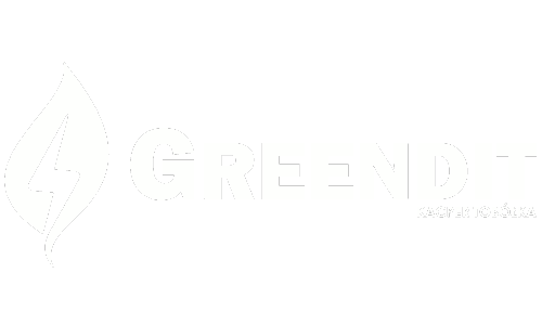 Białe logo GREENDIT